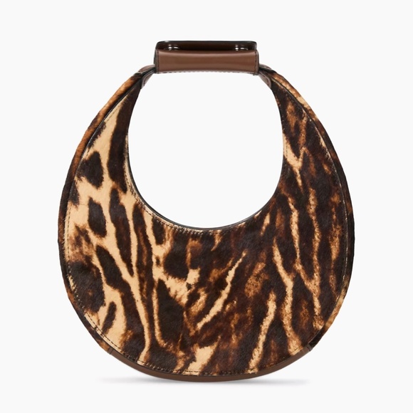 STAUD Lady Leopard Good Night Moon Top Handle Bag - Picture 1 of 15